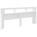 vidaXL fehér szerelt fa LED-es fejtámla 220x18,5x103,5 cm