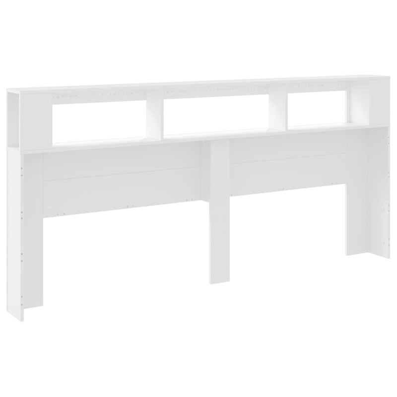 vidaXL fehér szerelt fa LED-es fejtámla 220x18,5x103,5 cm