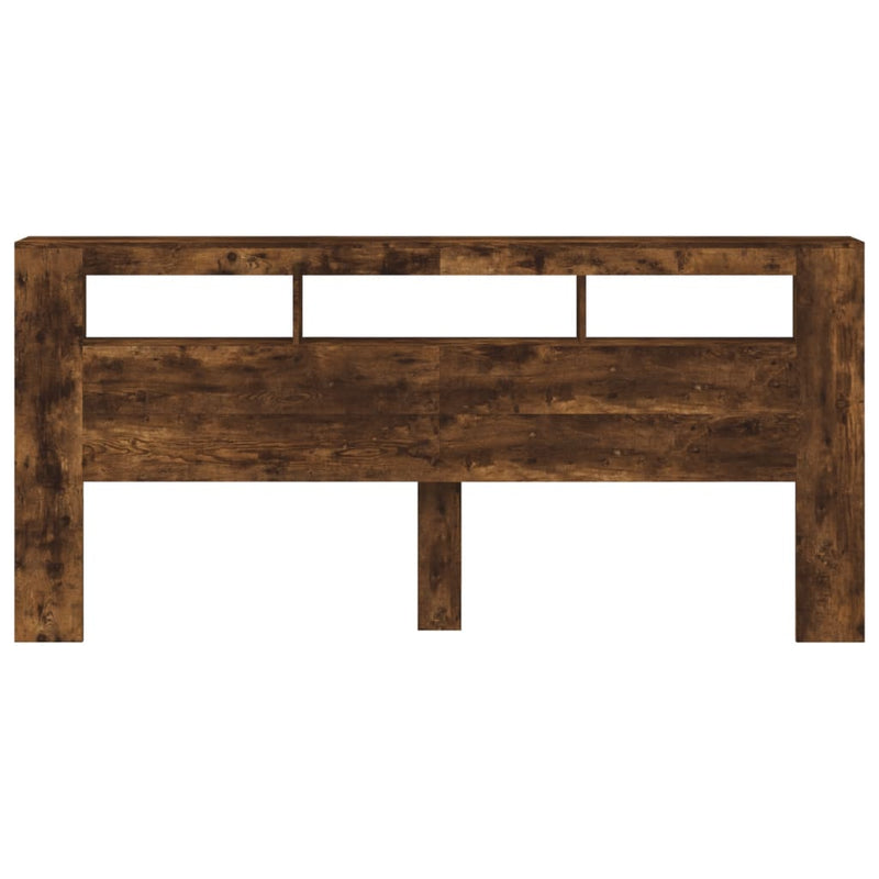 vidaXL sonoma tölgy színű szerelt fa LED-es fejtámla 220x18,5x103,5 cm