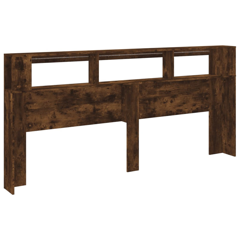 vidaXL sonoma tölgy színű szerelt fa LED-es fejtámla 220x18,5x103,5 cm