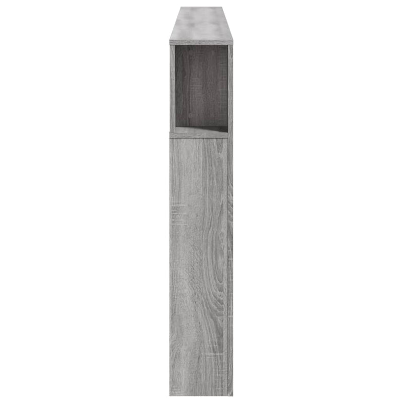 vidaXL szürke sonoma szerelt fa LED-es fejtámla 220 x 18,5 x 103,5 cm