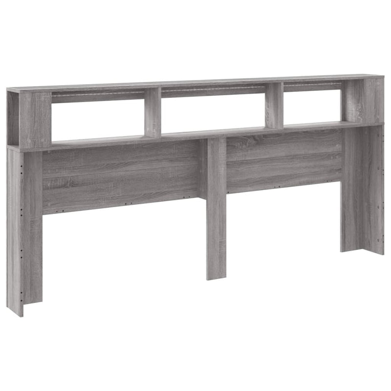 vidaXL szürke sonoma szerelt fa LED-es fejtámla 220 x 18,5 x 103,5 cm
