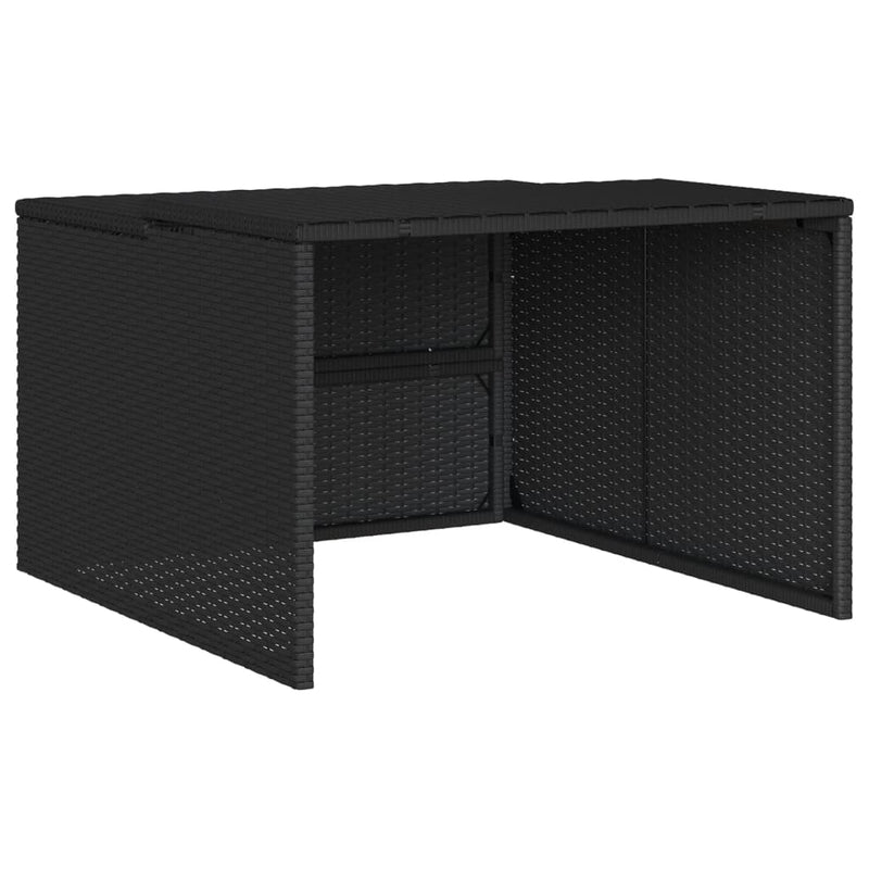 vidaXL fekete polyrattan robotfűnyíró garázs 86 x 90 x 52/57 cm