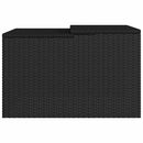 vidaXL fekete polyrattan robotfűnyíró garázs 86 x 90 x 52/57 cm