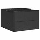 vidaXL fekete polyrattan robotfűnyíró garázs 86 x 90 x 52/57 cm