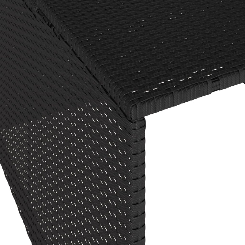 vidaXL fekete polyrattan robotfűnyíró garázs 86 x 90 x 52/57 cm