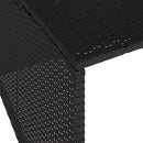 vidaXL fekete polyrattan robotfűnyíró garázs 86 x 90 x 52/57 cm