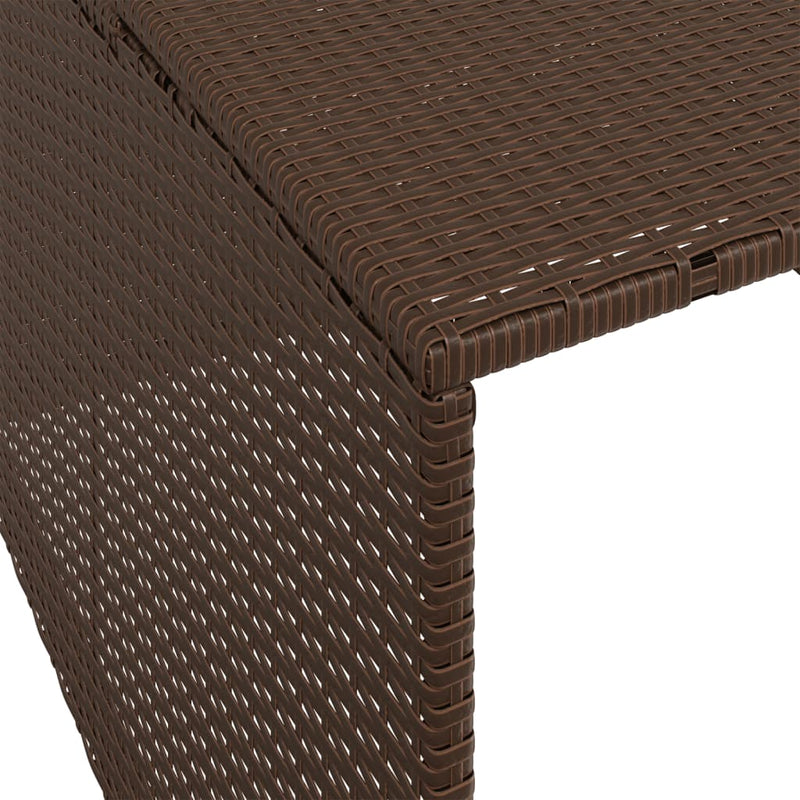 vidaXL barna polyrattan robotfűnyíró garázs 86 x 90 x 52/57 cm