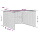 vidaXL barna polyrattan robotfűnyíró garázs 86 x 90 x 52/57 cm
