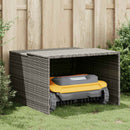 vidaXL szürke polyrattan robotfűnyíró garázs 86 x 90 x 52/57 cm