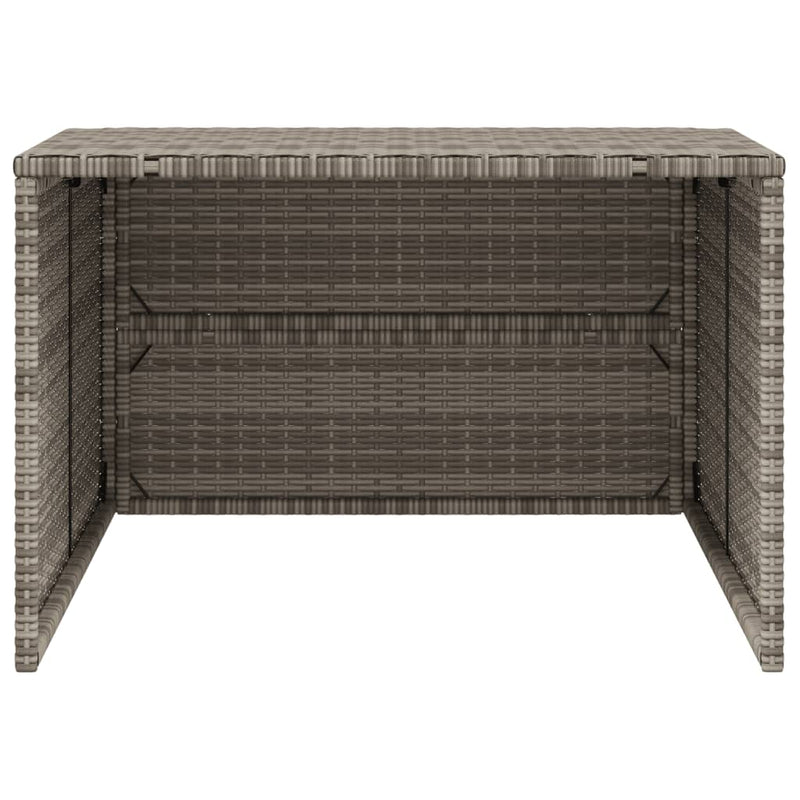 vidaXL szürke polyrattan robotfűnyíró garázs 86 x 90 x 52/57 cm