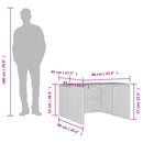 vidaXL szürke polyrattan robotfűnyíró garázs 86 x 90 x 52/57 cm