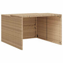 vidaXL bézs polyrattan robotfűnyíró garázs 86 x 90 x 52/57 cm