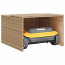 vidaXL bézs polyrattan robotfűnyíró garázs 86 x 90 x 52/57 cm