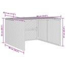 vidaXL bézs polyrattan robotfűnyíró garázs 86 x 90 x 52/57 cm