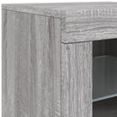 vidaXL szürke sonoma tálalószekrény LED-világítással 162 x 37 x 67 cm