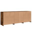 vidaXL füstös tölgy színű tálalószekrény LED-ekkel 181,5x37x67 cm