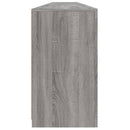 vidaXL szürke sonoma tálalószekrény LED-világítással 283x37x67 cm