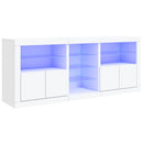 vidaXL fehér tálalószekrény LED-világítással 181,5x37x67 cm
