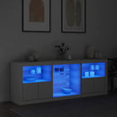 vidaXL fehér tálalószekrény LED-világítással 181,5x37x67 cm