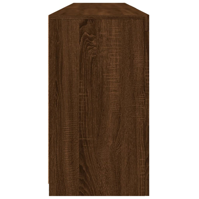 vidaXL barna tölgy színű tálalószekrény LED-ekkel 181,5x37x67 cm