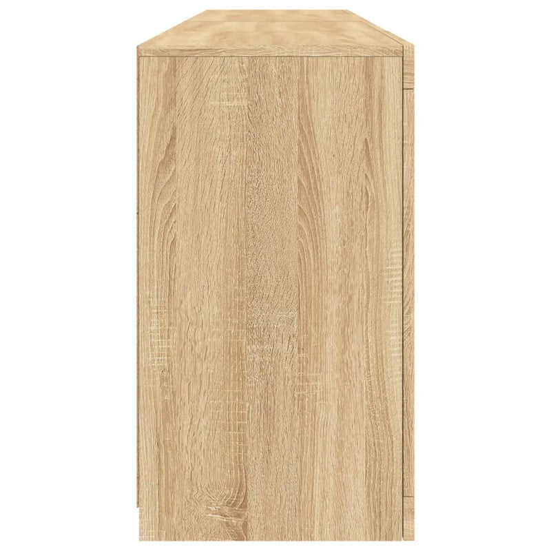 vidaXL sonoma tölgy színű tálalószekrény LED-világítással 164x37x67 cm