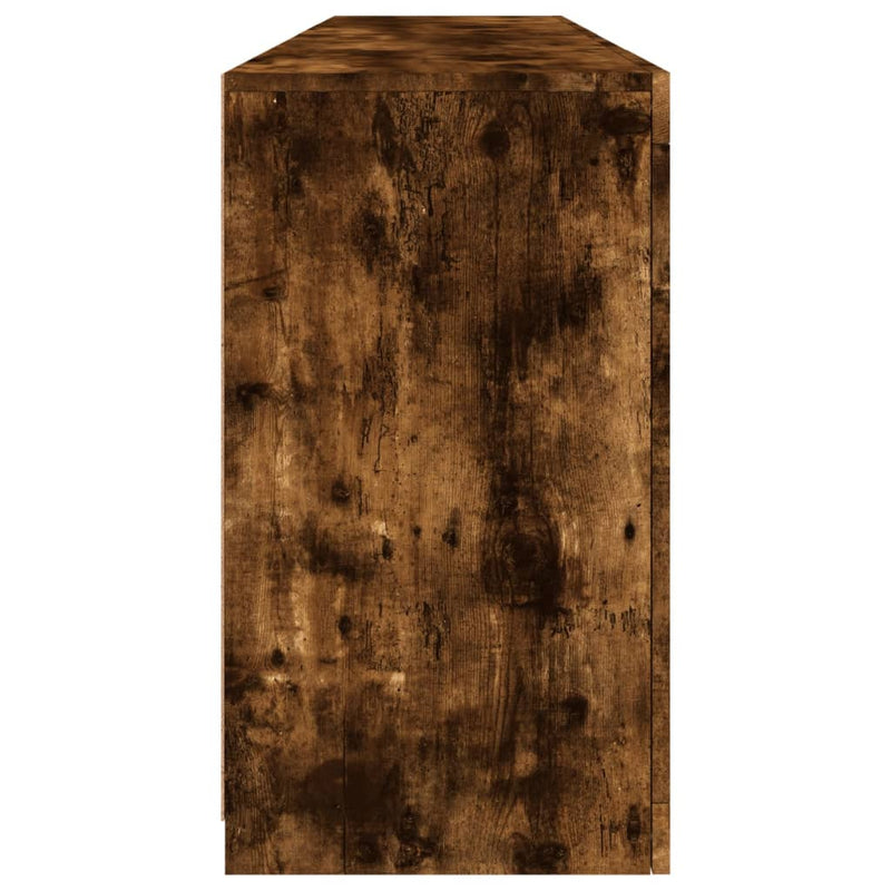 vidaXL füstös tölgy színű tálalószekrény LED-ekkel 164 x 37 x 67 cm