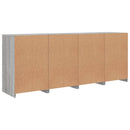 vidaXL szürke sonoma tálalószekrény LED-világítással 164 x 37 x 67 cm