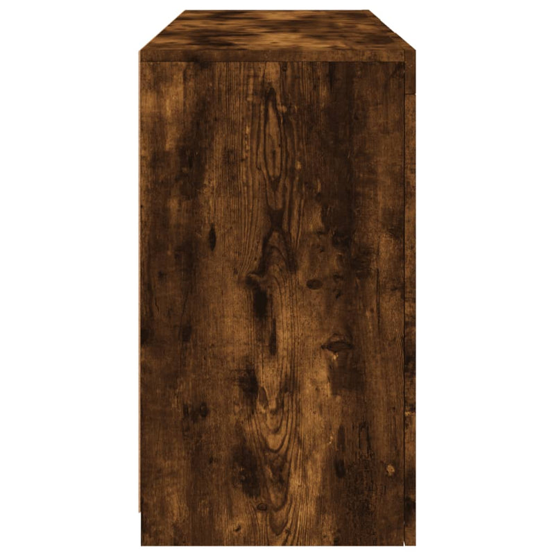 vidaXL füstös tölgy színű tálalószekrény LED-ekkel 123 x 37 x 67 cm