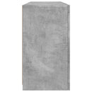 vidaXL betonszürke tálalószekrény LED-világítással 142,5 x 37 x 67 cm