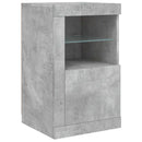vidaXL betonszürke tálalószekrény LED-világítással 142,5 x 37 x 67 cm