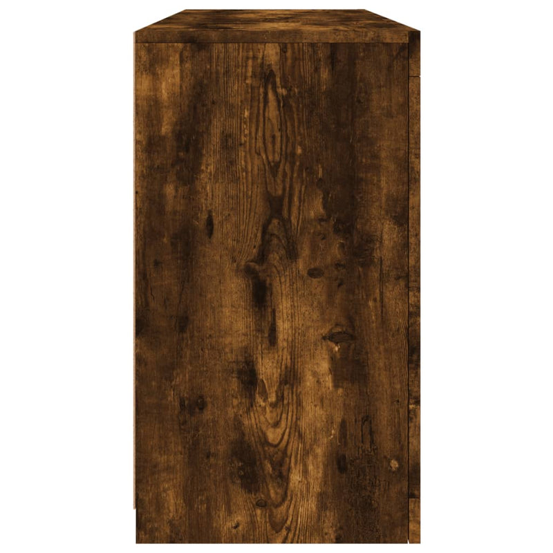 vidaXL füstös tölgy színű tálalószekrény LED-ekkel 142,5 x 37 x 67 cm