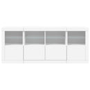 vidaXL fehér tálalószekrény LED-világítással 163 x 37 x 67 cm