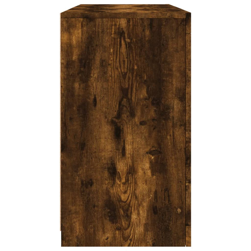 vidaXL füstös tölgy színű tálalószekrény LED-ekkel 123 x 37 x 67 cm