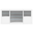 vidaXL fehér tálalószekrény LED-világítással 142,5 x 37 x 67 cm