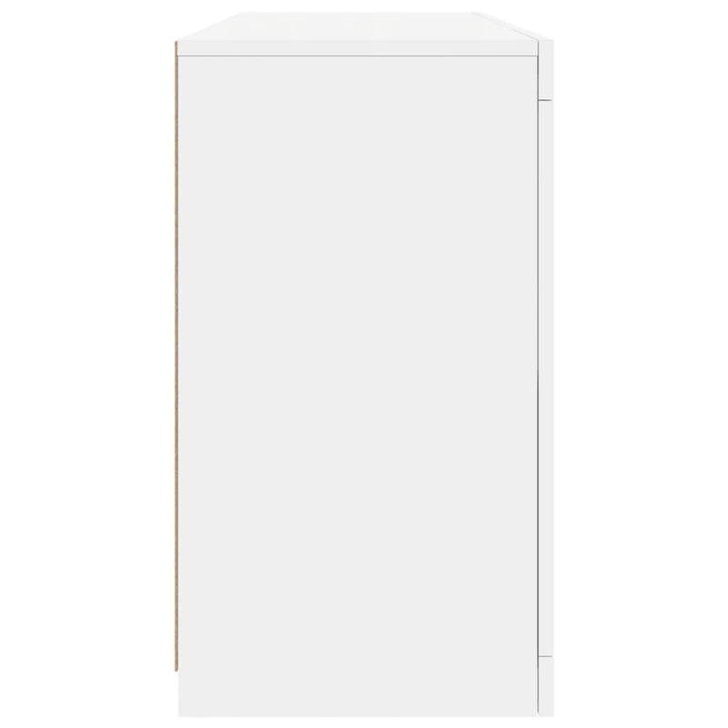 vidaXL fehér tálalószekrény LED-világítással 142,5 x 37 x 67 cm