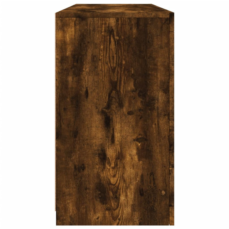 vidaXL füstös tölgy színű tálalószekrény LED-ekkel 142,5 x 37 x 67 cm