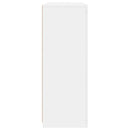 vidaXL 3 db fehér szerelt fa tálalószekrény LED-ekkel