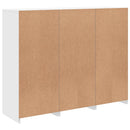 vidaXL 3 db fehér szerelt fa tálalószekrény LED-ekkel