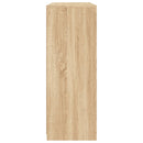 vidaXL 3 db sonoma tölgy színű szerelt fa tálalószekrény LED-ekkel