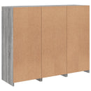 vidaXL 3 db szürke sonoma színű szerelt fa tálalószekrény LED-ekkel