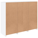 vidaXL 3 db fehér szerelt fa tálalószekrény LED-ekkel