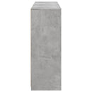 vidaXL 3 db betonszürke szerelt fa tálalószekrény LED-ekkel