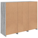 vidaXL 3 db szürke sonoma színű szerelt fa tálalószekrény LED-ekkel