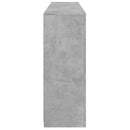 vidaXL 3 db betonszürke szerelt fa tálalószekrény LED-ekkel