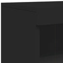 vidaXL fekete tálalószekrény LED-világítással 162 x 37 x 100 cm