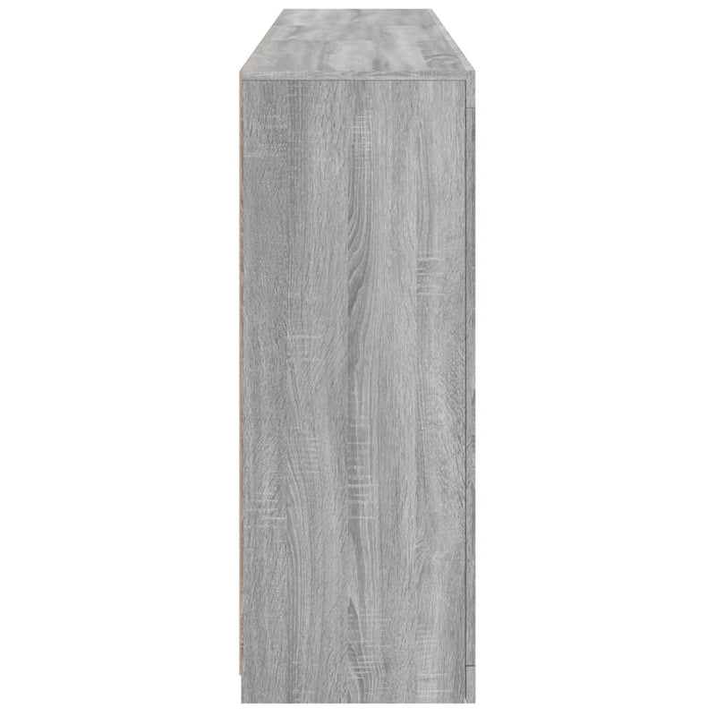 vidaXL szürke sonoma színű tálalószekrény LED-ekkel 162 x 37 x 100 cm