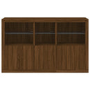 vidaXL barna tölgy színű tálalószekrény LED-ekkel 162 x 37 x 100 cm