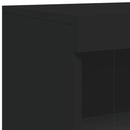 vidaXL fekete tálalószekrény LED-világítással 181,5 x 37 x 100 cm