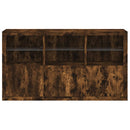 vidaXL füstös tölgy színű tálalószekrény LED-ekkel 181,5 x 37 x 100 cm